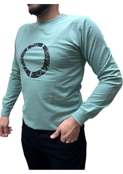 Baskı Desenli 2 Iplik Erkek Sweat modelleri