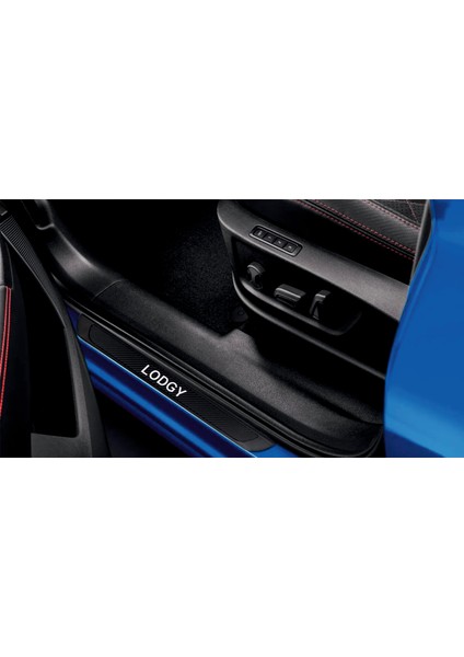 Dacia Lodgy 2012-2022 Modeller Old Krom Karbon Eşiği 4 Parça Krom Yazılı