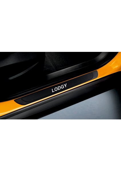 Dacia Lodgy 2012-2022 Modeller Old Krom Karbon Eşiği 4 Parça Krom Yazılı