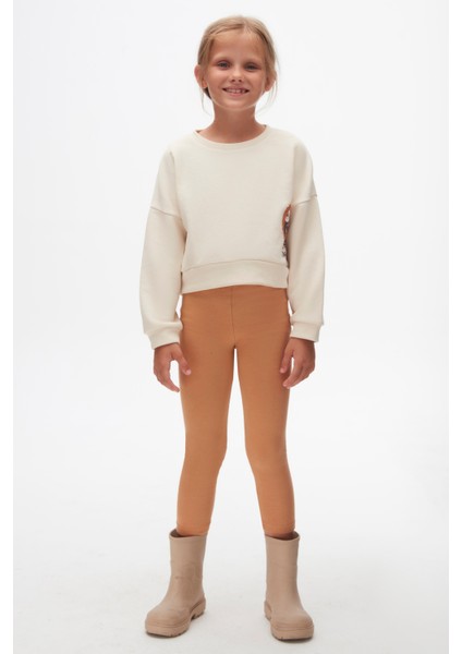 37513 Kız Çocuk Krem Kolej Sweat fiyatları