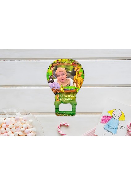 1. Doğum Günü Hediyesi, Bebek, Bayb Shower, Hoş geldin, Bebek Şekeri, Buzdobabı magnet,Sevimli Safari Macerası: fiyatları
