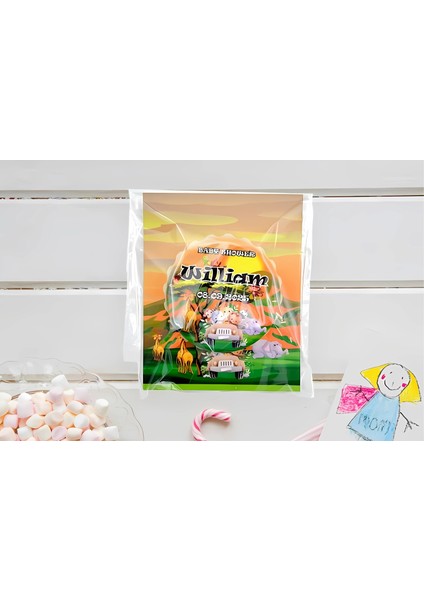 1. Doğum Günü Hediyesi, Bebek, Bayb Shower, Hoş geldin, Bebek Şekeri, Buzdobabı magnet,Sevimli Safari Macerası: modelleri