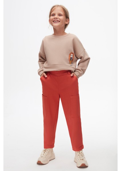 37513 Kız Çocuk Vizon Kolej Sweat fiyatları