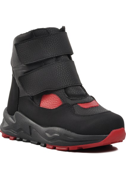 Ayakmod Siyah-Kırmızı Çocuk Kar Botu