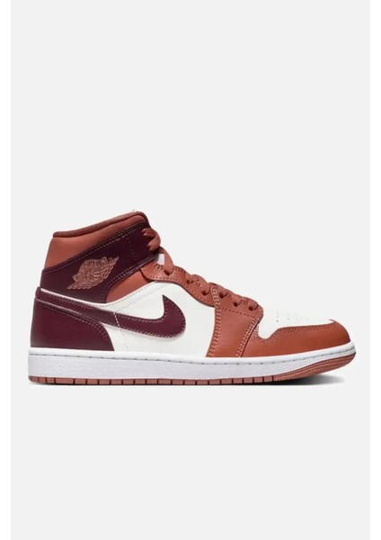 Air Jordan 1 Mid Night Maroon Unısex Deri Bilekli Günlük Spor Ayakkabı fiyatları