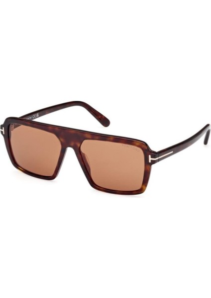 Tf 1176 52E 56 Unisex Pilot Kırçıllı Kahverengi Kemik Güneş Gözlüğü