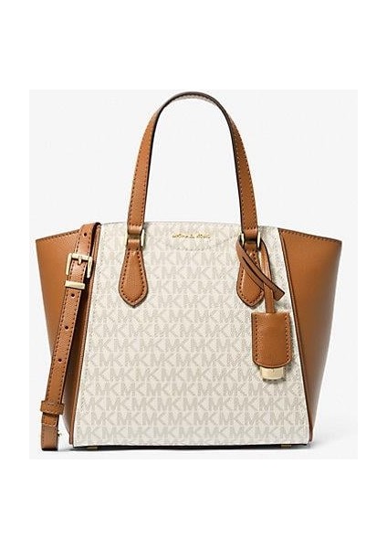 Taryn Small Signature Logo And Leather Convertible Crossbody Bag 32F4GTBC1B