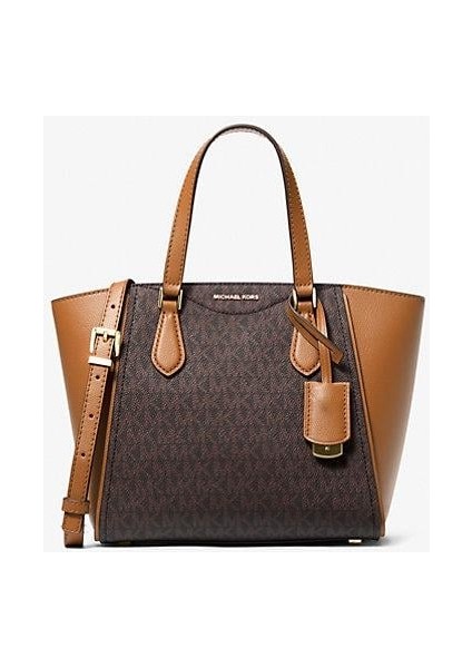 Taryn Small Signature Logo And Leather Convertible Crossbody Bag 32F4GTBC1B