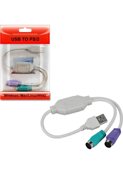 Kablo USB To Ps2 Dönüştürücü Narıta