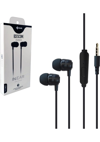 Kulakiçi Kulaklık Mikrofonlu 3.5mm EV-3023