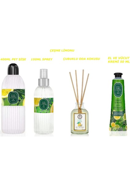 Limonu Serisi(Kolonya 400ML,SPREY Kolonya 150ML,ODA Kokusu 50ML,KREM).