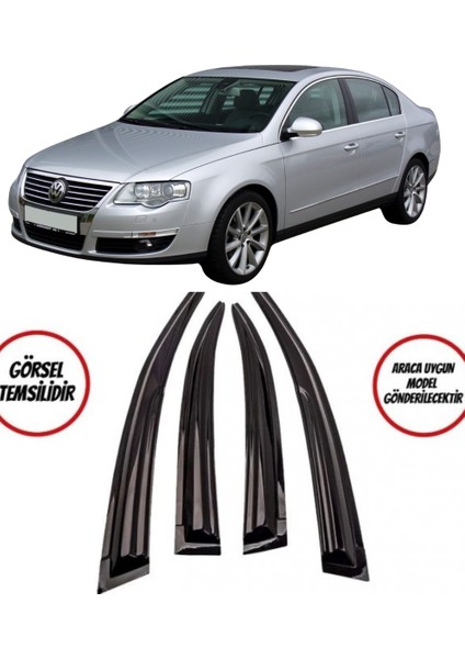 Vw Passat B6 2005-2010 Uyumlu Cam Rüzgarlık 4lü Takım