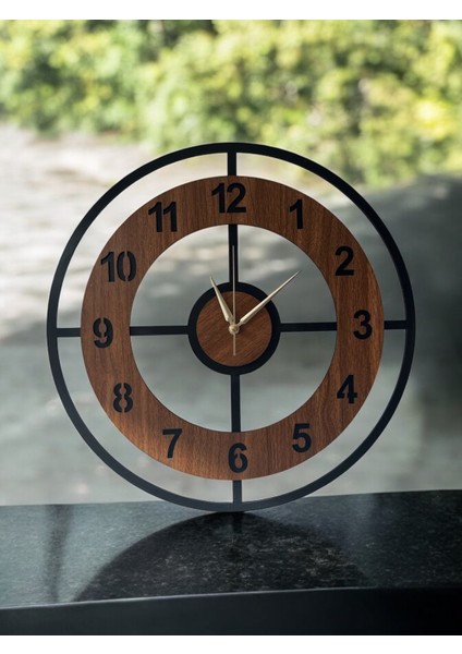 Ahşap Siyah Ceviz Ev Ofis Mobilya Renk Desenli Hediyelik Sessiz Duvar Saati 40CM fiyatları