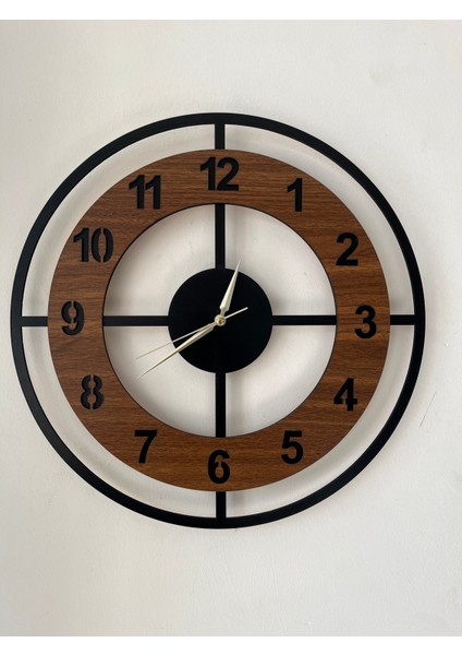 Ahşap Siyah Ceviz Ev Ofis Mobilya Renk Desenli Hediyelik Sessiz Duvar Saati 40CM fırsatları
