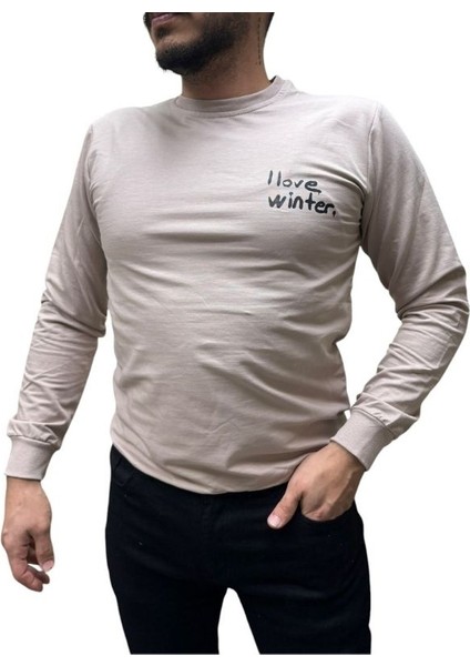 Baskı Desenli Erkek 2 Iplik Sweat- I Love Winter fiyatları
