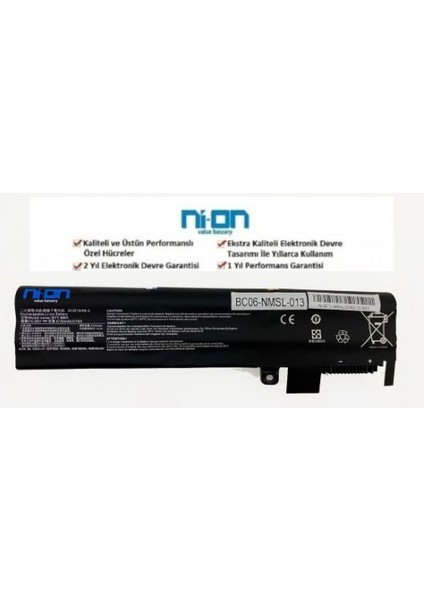 Nion Msi PE60 2QE-492XTR PE60 2QE-491TR Notebook Batarya - Fiyatı