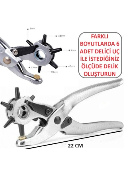 Metal Kemer Delme Pensesi Delici Delik Açma Çıt Çıt Pense Deri Çanta Kıyafet Delik Açıcı Makinası