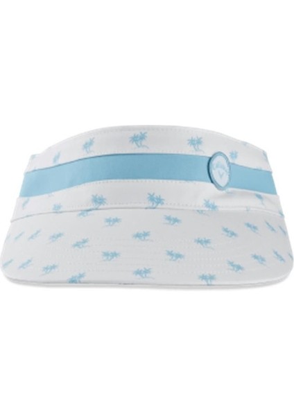 Kadın Visor Beyaz Mavi Şapka