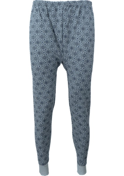 Erkek Kışlık Içik Pijama Pamuklu Kalın Içi Miflonlu Desenli Paçasılastikli Sıcak Tutar Rahat