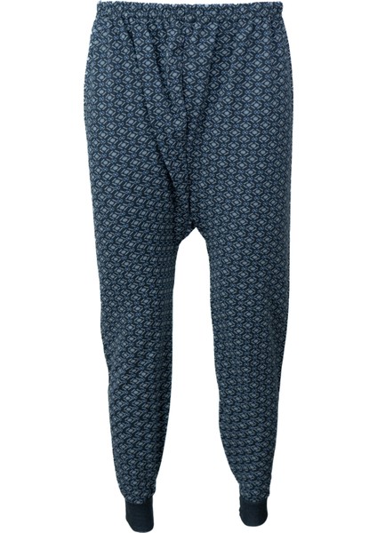 Erkek Kışlık Içik Pijama Pamuklu Kalın Içi Miflonlu Desenli Paçasılastikli Sıcak Tutar Rahat