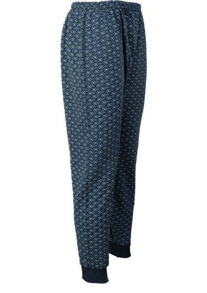 Erkek Kışlık Içik Pijama Pamuklu Kalın Içi Miflonlu Desenli Paçasılastikli Sıcak Tutar Rahat