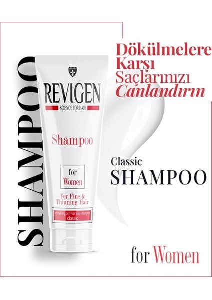 Revigen Erkek Şampuan 300 ml + Kadın Şampuan 300 ml modelleri