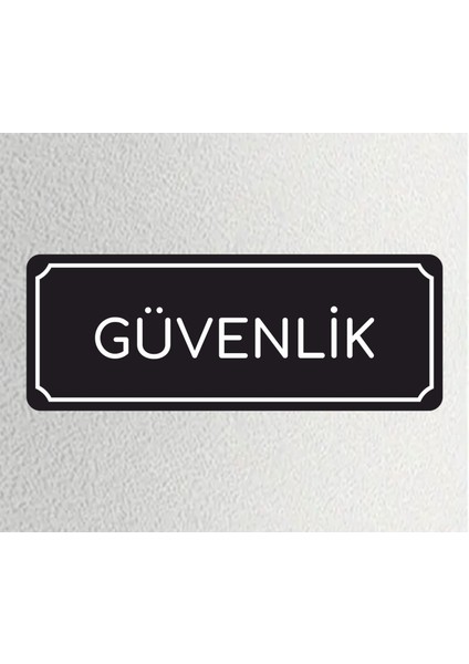 Güvenlik - Ofis Departman Kapı İsimliği, Yönlendirme Levhası 24X9 cm