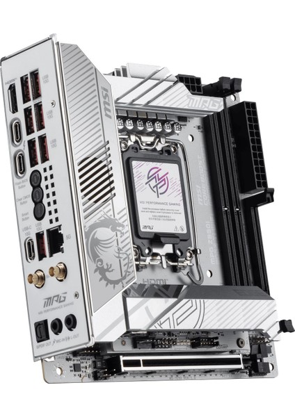 Msı MB Mpg Z890I Edge Tı Wıfı Soket 1851 Ddr5 8600MHZ(OC) USB 20GBPS 4xm.2 2xtb4 HDMI 2x Dp 5g Lan Wıfı 7 Mini Itx