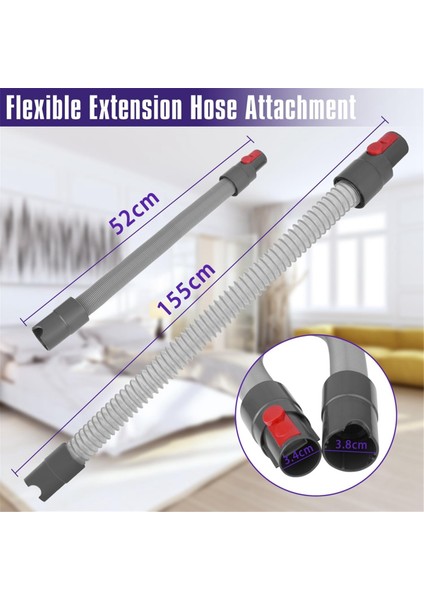 Hortum Uzatma + Çizilmez Toz Fırçası + Kombine Fırça (Yurt Dışından)