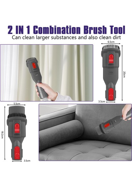 Hortum Uzatma + Çizilmez Toz Fırçası + Kombine Fırça (Yurt Dışından)