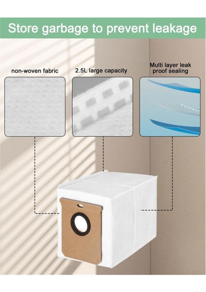 H9 Plus Elektrikli Süpürge Için Yedek Vakum Torbası 15 Adet (Yurt Dışından)
