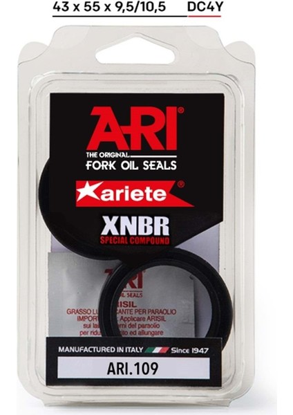 Arıete Kawasaki Nınja ZX-14R (2006-2020) Ön Amörtisör Yağ Keçesi Çift Yaylı 43X55X9,5/10,5