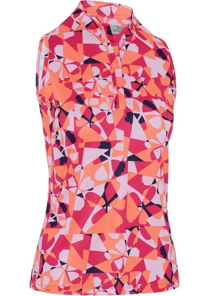 Geometric Floral Sl With Kolsuz Kadın Tshirt