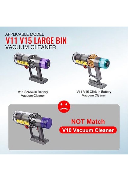 V15 SV14 SV15 SV22 Için Yükseltilmiş Toz Haznesi Yedeği (Yurt Dışından)