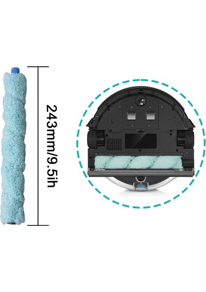 Shinebot W400 W450 W455 Zemin Için 2 Adet Yumuşak Ana Silindir Fırçası (Yurt Dışından)