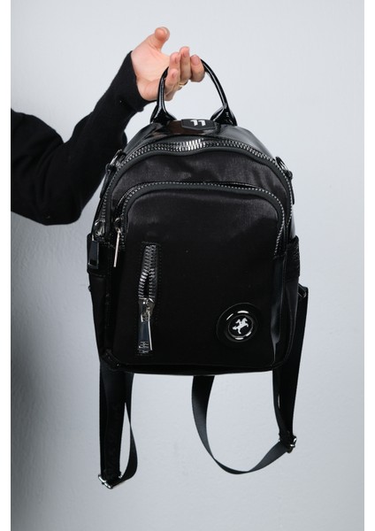 Straw Siyah Simli Kadın Sırt Çantası modelleri