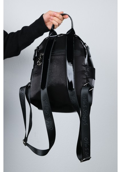 Straw Siyah Simli Kadın Sırt Çantası indirimleri