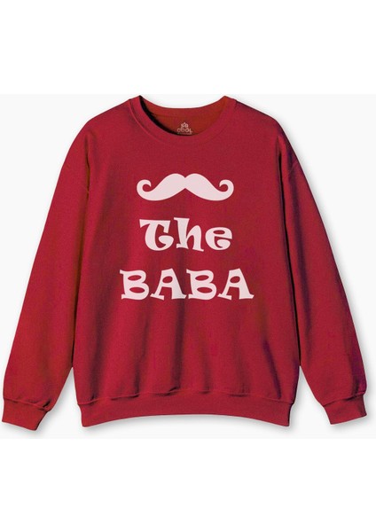 The Baba Daddy Oldum Babalar Günü Yeni Doğan Funny Eğlenceli Kırmızı Sweatshirt