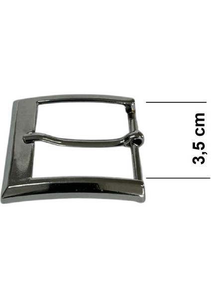 Kemer Tokası 3,5 cm Bej Nikel Hafif Ürün (Leathercraft, Deri Hobi)
