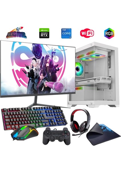 I5 13400F 16GB Ddr4 480SSD 8gb RTX3050 27" Monitörlü (Gaming Set)