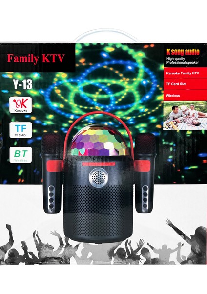Y-13 Karaoke Box Kablosuz Hoparlör - Speaker
