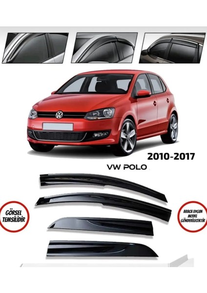 Vw Polo 2009-2013 Oto Cam Rüzgarlık 4lü Takım