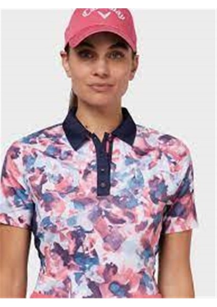 Other Ss Floral With Placket Detail Kadın Tshirt