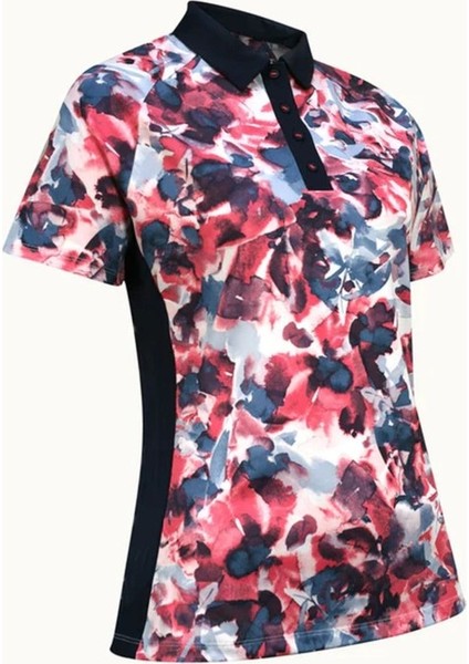 Other Ss Floral With Placket Detail Kadın Tshirt