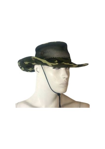 Salarticaret Fileli Kamuflaj Safari Şapka