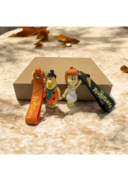 Fred Çakmaktaş ve Wilma Çakmaktaş Figürlü Anahtarlık & Çanta Süsü modelleri