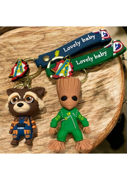 Groot ve Roket Figürlü Anahtarlık & Çanta Süsü fiyatları