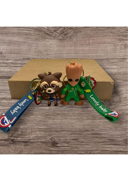 Groot ve Roket Figürlü Anahtarlık & Çanta Süsü fırsatları