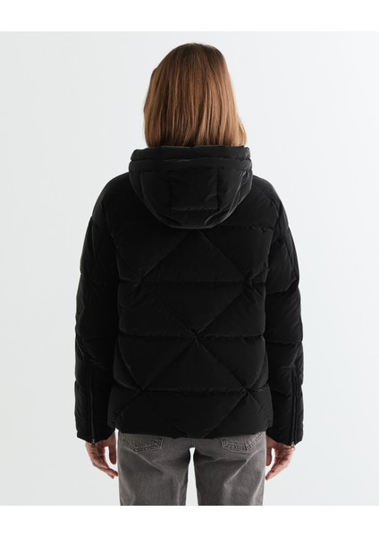 Kadın Siyah Kapüşonlu Kapitone Mont 47124303T.5 fiyatları