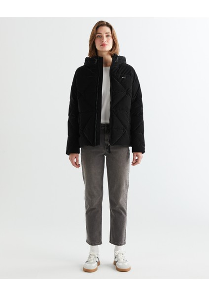 Kadın Siyah Kapüşonlu Kapitone Mont 47124303T.5 modelleri